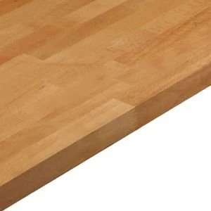 27mm Square edge Solid beech Worktop L3m D600mm