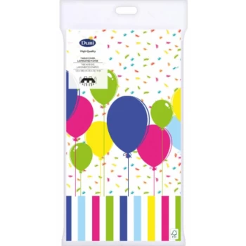 Balloons & Confetti Table Cover - 120 x 180cm - Single - 85828 - Duni