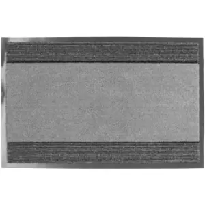 JVL Miracle Barrier Door Mat, 40 x 60 cm, Grey/Charcoal Stripes