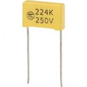 MKS thin film capacitor Radial lead 0.22 uF 250 Vdc 5 15mm L x W x H 18 x 5 x 11mm