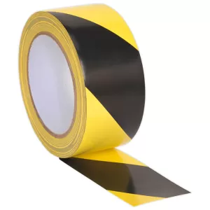 Genuine SEALEY HWTBY Hazard Warning Tape 50mm x 33mtr Black/Yellow