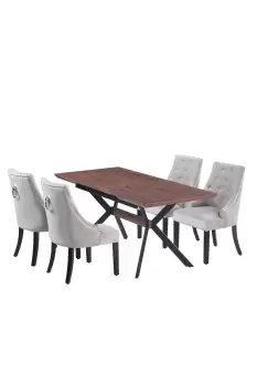 ''Windsor Blaze' LUX Dining Set a Table and Chairs Set of 4