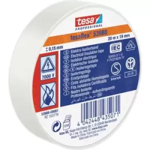 tesa 53988-00061-00 53988-00061-00 Electrical tape tesa Professional White (L x W) 20 m x 19mm