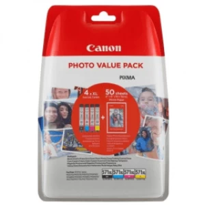 Canon CLI571XL Black and Tri Colour Ink Cartridge