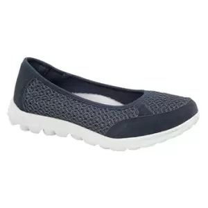 Boulevard Womens/Ladies Slip On Memory Foam Shoes (6 UK) (Navy)