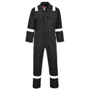 Biz Weld Mens Iona Flame Resistant Coverall Black 2XL 32"