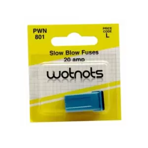Wot-nots - Fuse - j Type Slow Blow - Blue - 20A - PWN801