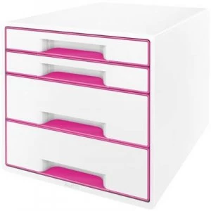 Leitz WOW Cube 5213 5213-20-23 Desk drawer box White 4 x A4 No. of drawers: 4