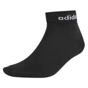 adidas 3 Pack Ankle Socks Juniors - Black