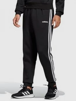 adidas Essential 3 Stripe Track Pants - Black, Size L, Men