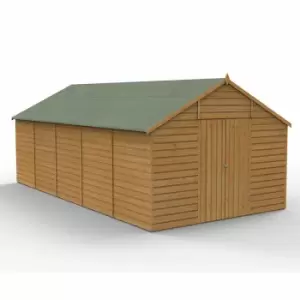 20' x 10' Forest Shiplap Dip Treated Windowless Double Door Apex Wooden Shed (5.96m x 3.2m)