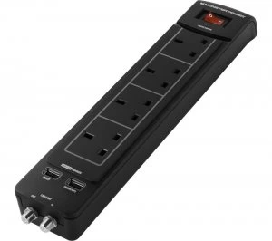 Monster CorePower 400 Surge Protector 4-Socket Extension Cable with USB 1.8 m