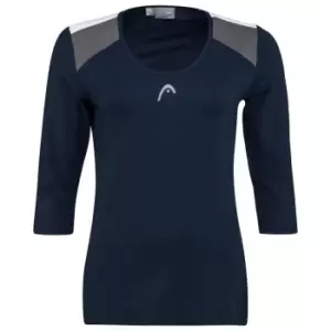 Head Club three quarterSleeve T Shirt Womens - Blue