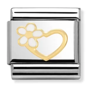Nomination CLASSIC Gold Love Heart With Flower Charm 030253/40