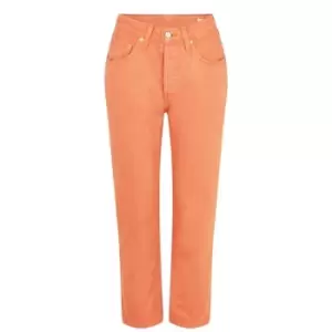 Levis 501 Cropped Jeans - Orange