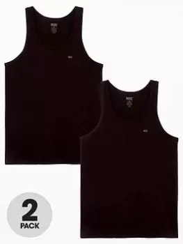 Diesel 2 Pack Vest, Black Size M Men