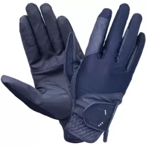 Unisex Adult Blakelaw Diamante Riding Gloves (s) (Navy/Silver) - Navy/Silver - Coldstream
