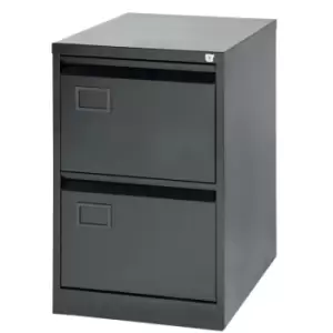 Bisley 2 Drawer Foolscap Filing Cabinet - All Black