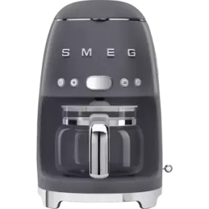 SMEG 50's Retro DCF02GRUK Filter Coffee Machine with Timer - Grey