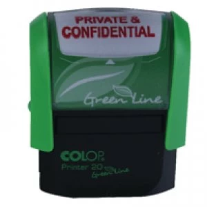 Colop Green Line Word Stamp Private Confidential P20GLPRI