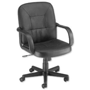Trexus Rutland Managers Armchair Basic Back H520mm W480xD460xH440 560mm Leather Ref 10312 02F