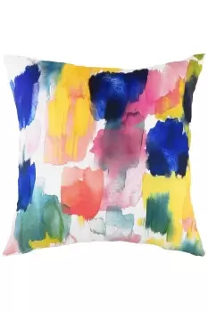 Aquarelle Brushstrokes Abstract Hand-Painted Watercolour Printed Cushion