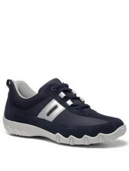 Hotter Leanne Lace Up Trainers - Navy Multi, Size 7, Women