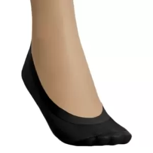 Couture Womens/Ladies Luxury Liner Socks (Pack of 2) (One Size) (Black)