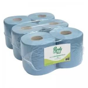 Purely Kind Centrefeed Rolls 2ply 100m FSC Blue Pack 6 PK1211 87739TC
