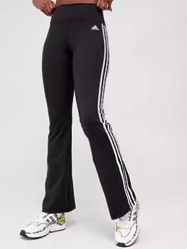 adidas 3 Stripes Flared Pants - Black, Size XS, Women