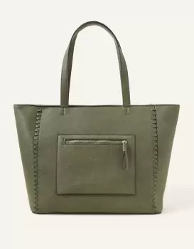 Accessorize Womens Front Pocket Tote Bag Green