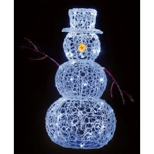 Premier Decorations Premier LED Acrylic Snowman White LED - 90cm
