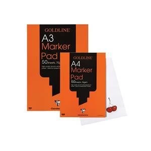 Original Goldline A4 Marker Pad Bleedproof 70gsm 100 Pages White