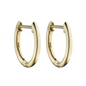 9ct Plain Gold Huggie 13mm Earrings GE2324
