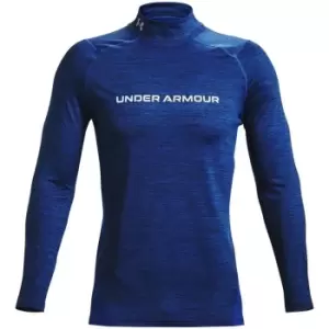Under Armour Armour CoolGear Fitted Mock Base Layer Top Mens - Blue