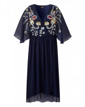 Lovedrobe Embroidered Cape Dress