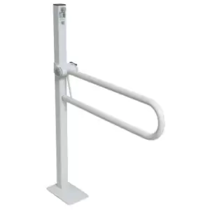 NRS Healthcare Standard Floor Fixed Folding Support Rail - 550mm