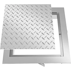 VEVOR Recessed Manhole Cover Powder-coated Drain Cover 40x40cm Steel Lid w/Frame