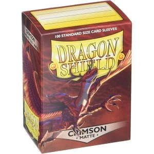 Dragon Shield Crimson Matte Card Sleeves - 100 Sleeves