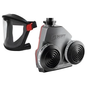 Scott Safety Duraflow Ready pak Powered Respirator Black with FH31 Multi purpose Lightweight Face Shield