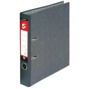 5 Star Mini Lever Arch File 50mm Spine A4 Cloudy Grey Pack 10