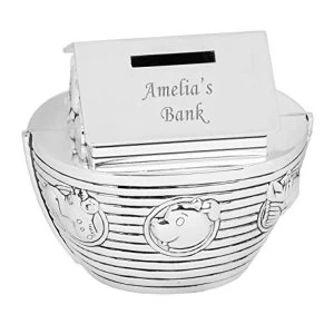 Bambino Silver Plated Money Box - Noah's Ark