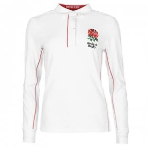 RFU England Rugby Long Sleeve Jersey Ladies - White