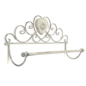 Grey Heart Wall Hanging Kitchen Roll Holder