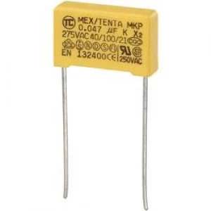 MKP X2 suppression capacitor Radial lead 0.047 uF 275 V AC 10 15mm L x W x H 18 x 5 x 11mm MKP X2