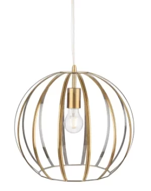 Lincoln Pendant Light Antique Brass with Clear Glass