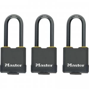 Masterlock Excell Weather Tough Padlock Pack of 3 Keyed Alike 48mm Standard