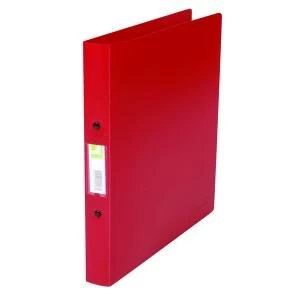 Q-Connect 25mm 2 Ring Binder Polypropylene A4 Red Pack of 10 KF02008