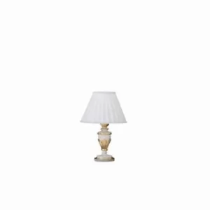 Firenze 1 Light Small Table Lamp Gold, Ivory, E14