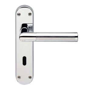 Jedo Mitred Plate PC/SC Key Lock Door Handles